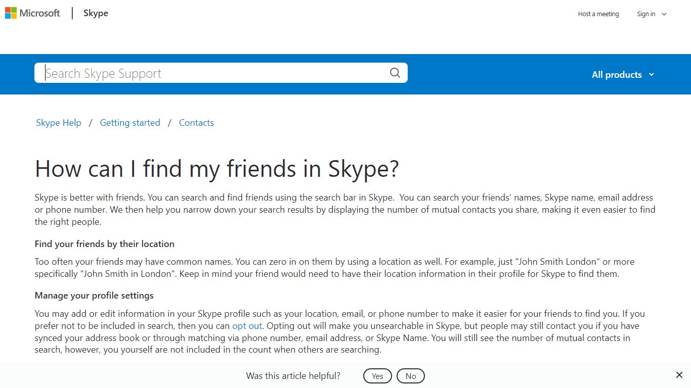 How can I find my friends in Skype? | Skype Support