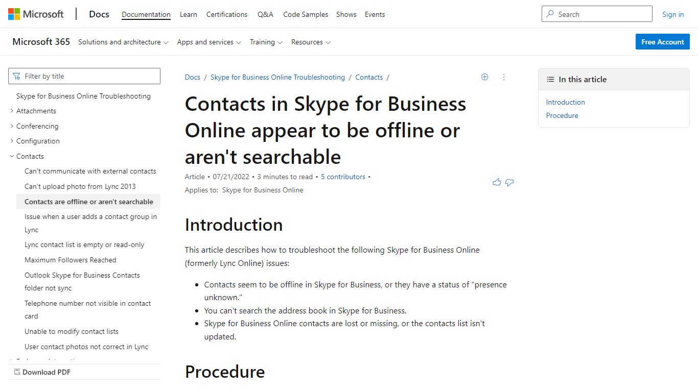 Contacts appear to be offline or aren't searchable - Skype ...